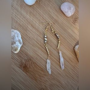 Quartz Dangle Earrings